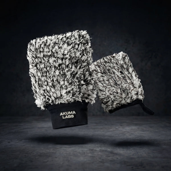 Premium 2 Piece Car Cleaning Set - Wash Mitt and Alloy Mitt