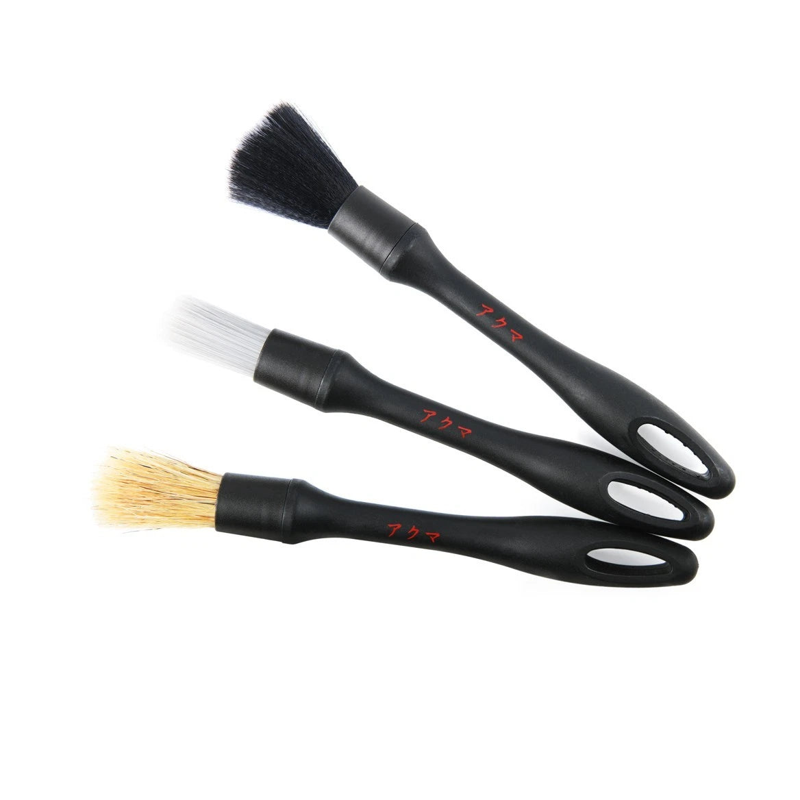 Kappa 3-Piece Car Detailing Brush Set – Soft, Medium & Hard Bristle