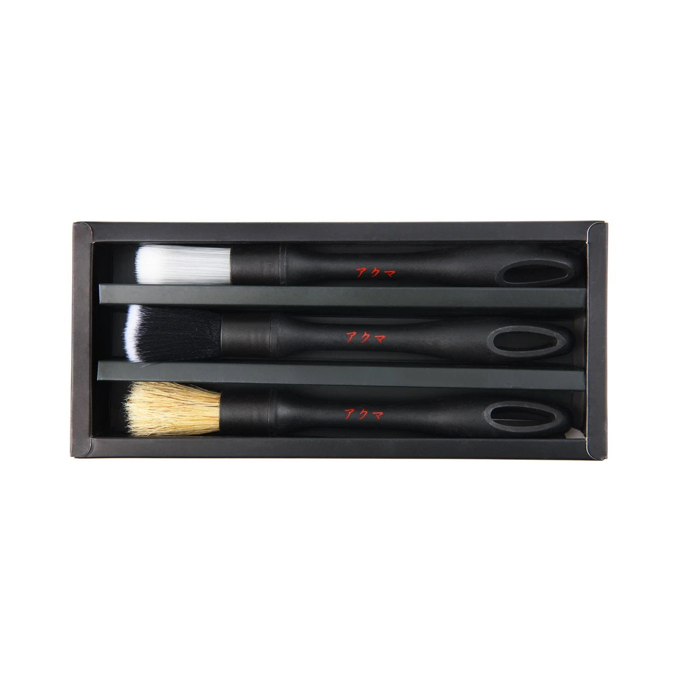 Kappa 3-Piece Car Detailing Brush Set – Soft, Medium & Hard Bristle