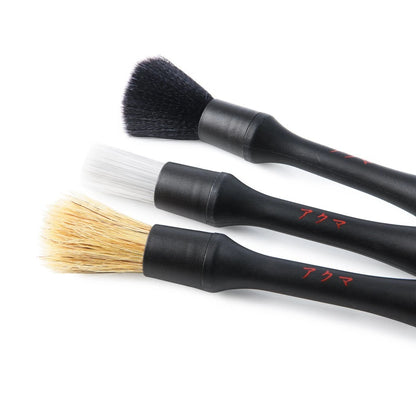 Kappa 3-Piece Car Detailing Brush Set – Soft, Medium & Hard Bristle