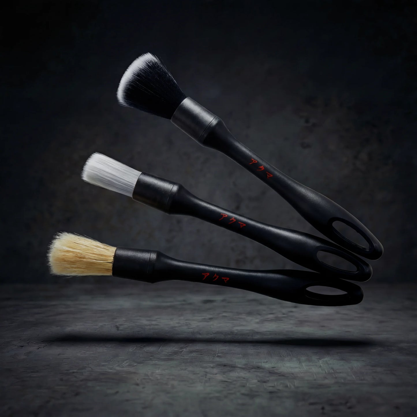 Kappa 3-Piece Car Detailing Brush Set – Soft, Medium & Hard Bristle