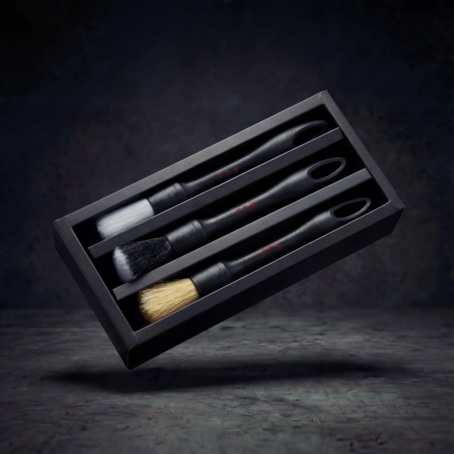 Kappa 3-Piece Car Detailing Brush Set – Soft, Medium & Hard Bristle