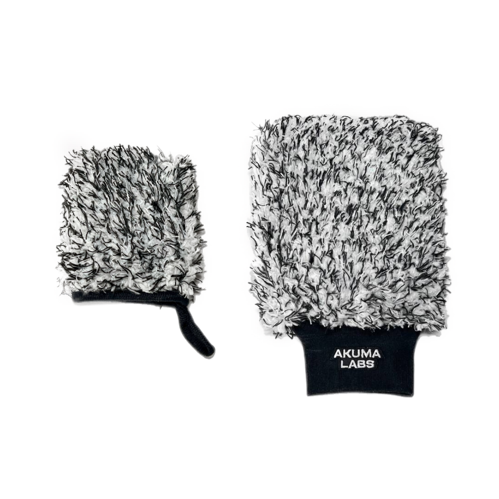 Premium 2 Piece Car Cleaning Set - Wash Mitt and Alloy Mitt