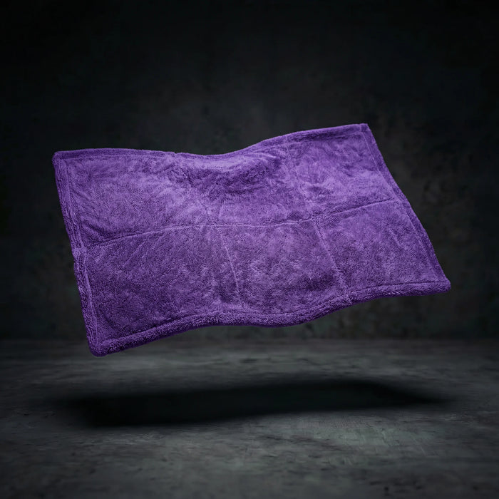 Satori XL purple double loop microfibre drying towel 60x90cm